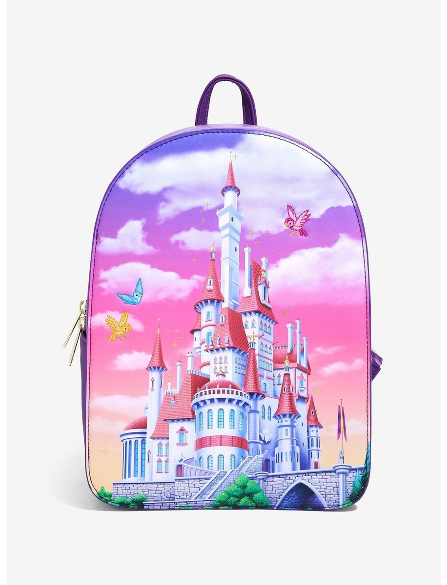 Colorful Castle Backpack Disney Castle Watercolor Backpack, Disney Backpack, Castle  main image 2