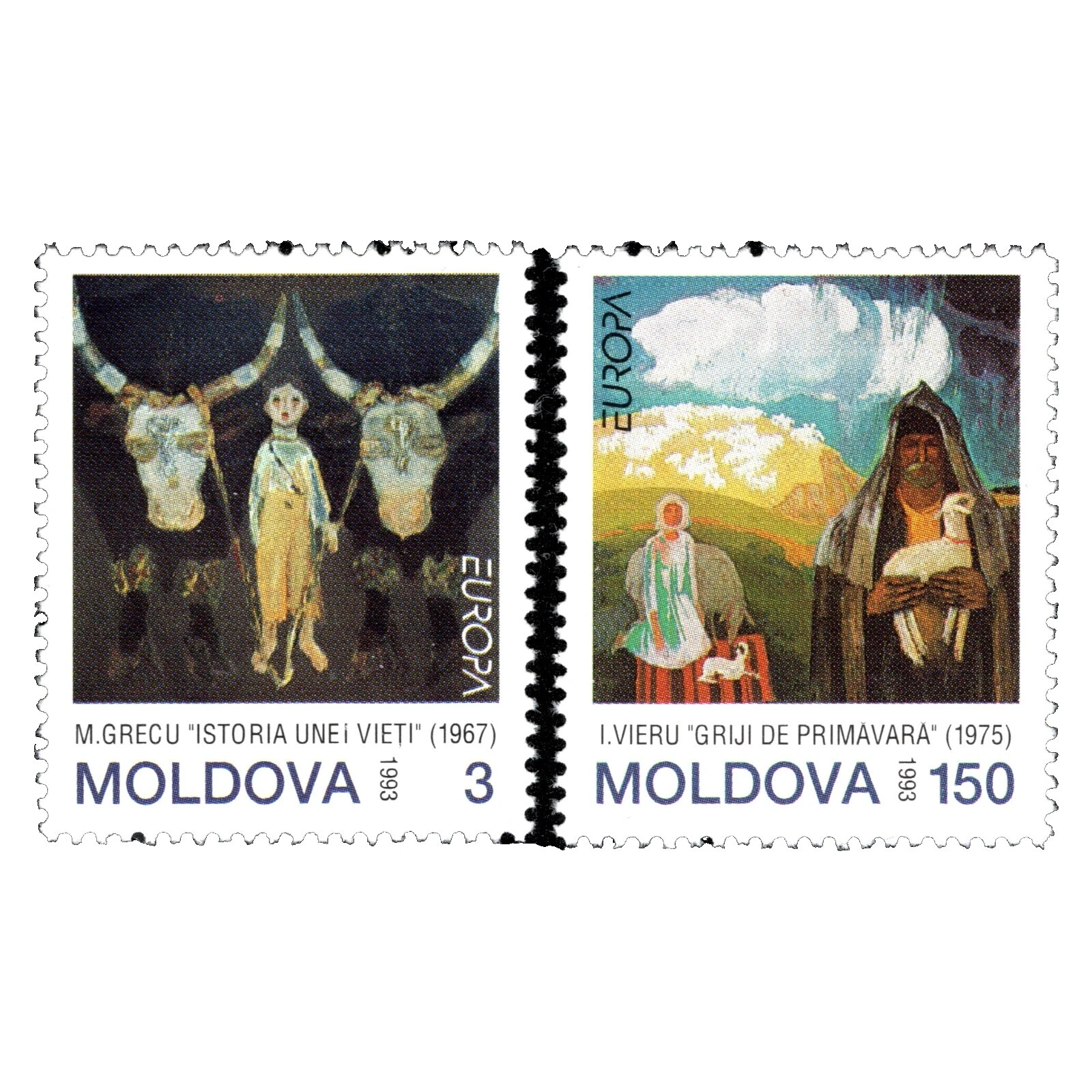 Mint Never Hinged/MNH Art, Artists Moldovan Stamps