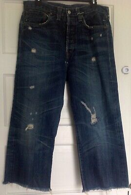 LVC Levi's 1937 501XX Button Fly Buckle Back BIG E Selvedge Exc. Distress  Cond. | eBay