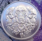 1 oz. 2023 SUGAR SKULLS BU rounds .999 fine silver