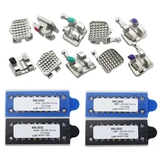 Dental Orthodontic Brackets Metal Braces Mini MIM ROTH MBT 022 345 10 50 100Kits