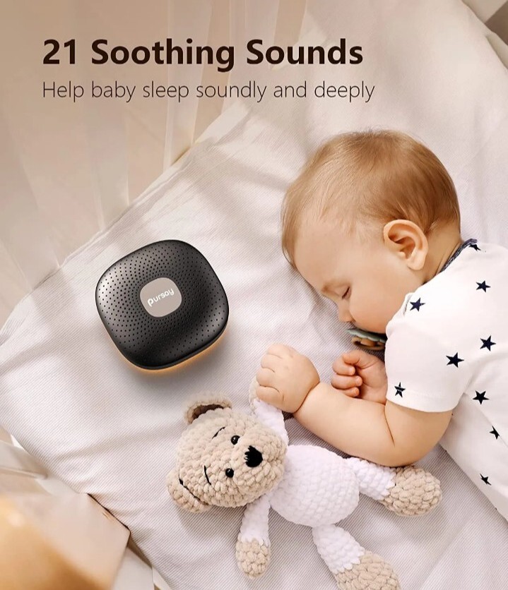Pursay Sound Machine White Noise for Adults Baby Portable Rechargeable Soothing-image