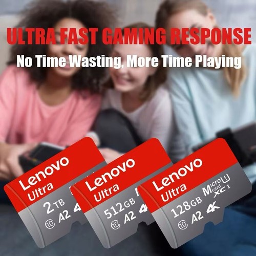 Lenovo 2TB Micro SD Card SD Memory Card 1TB 512GB High Speed TF Card U3 Class 10 - Photo 4 sur 14