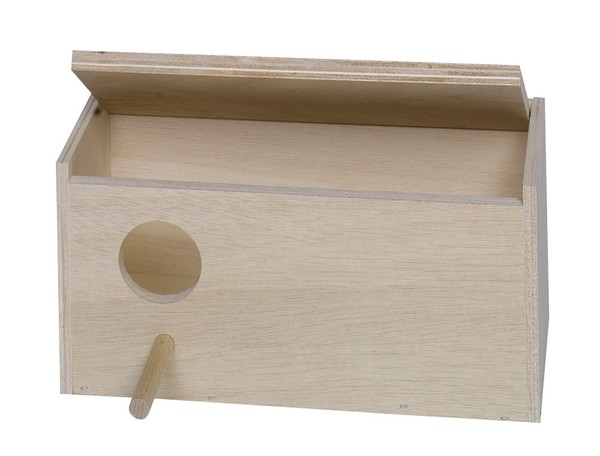 Nobby Wellensittich Nistkasten Loch Links; 28,5 X 14,0 X 14,0 Cm Vogel Haus-image