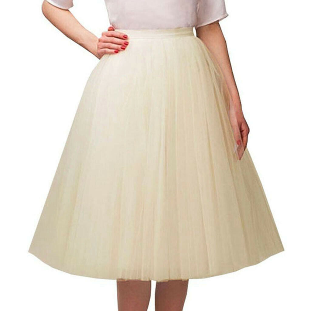Wedding Planning Women's A Line Short Knee Length Tutu Tulle Prom Party  Skirt | eBay
