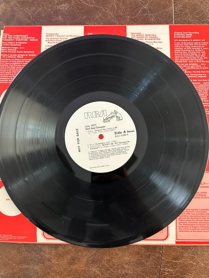 (USED) RCA RED SEAL JULY, 1977 PROMO SAMPLER-M1977LP WEBER/BERIO CONDUCT VG+ - Image 4 of 4