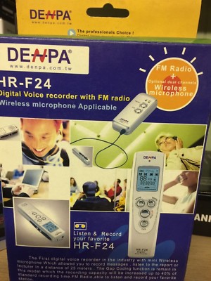 Denpa Digital Voice Recorder with FM Radio Wireless Microphone