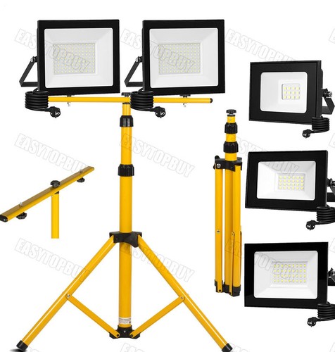Faretto da cantiere LED treppiede luce da lavoro faro faretto proiettore con spina - Foto 2 di 24