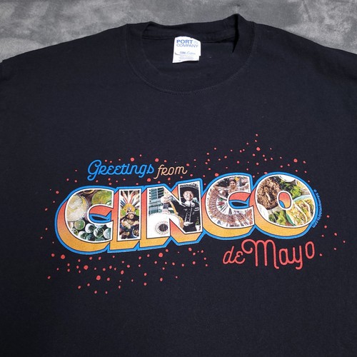 Cinco De Mayo La Pachanga Mexican Restaurant Mens Black T Shirt Size M Party