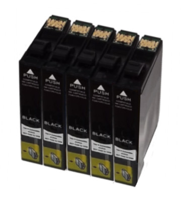 5 schwarze Druckerpatronen für Epson XP212 XP215 XP225 XP300 XP302 XP305 XP310