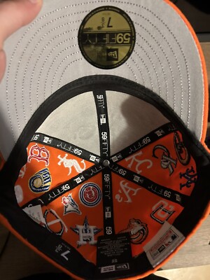 Supreme MLB New Era Hat Orange Size 7 3/8 SS20 Fitted Cap | eBay