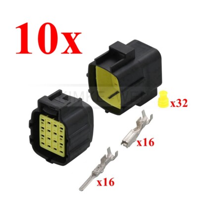 10x Amp Econoseal J Set 16 Pin Waterproof Connector Motorcycle Car New