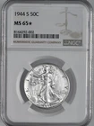 1944-S 50C WALKING LIBERTY HALF DOLLAR NGC MS65☆* #8164292-002 ☆NGC STAR GRADE☆*