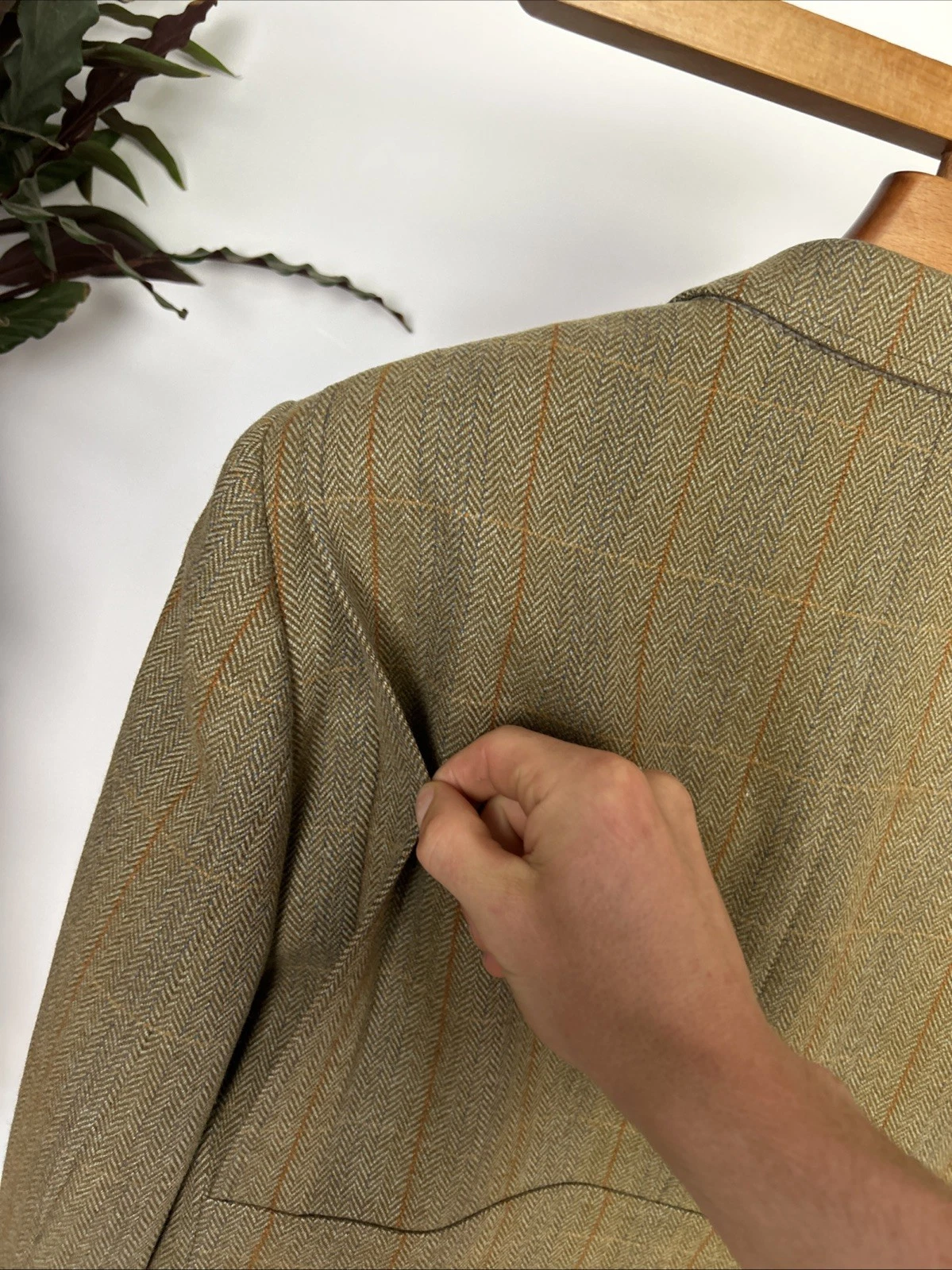 Sport Saxony Tweed Shooting Action Back HACKING Norfolk Blazer Jacket (42S) - product detail image 10