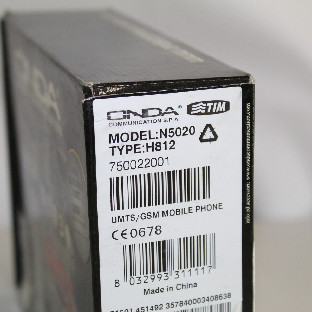 Rare Vintage ONDA N5020 TIM Phone International GSM Italian Black In Box  Collect