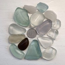 Rare Color Japanese Sea Glass Naturally Weathered Bottle Bottom