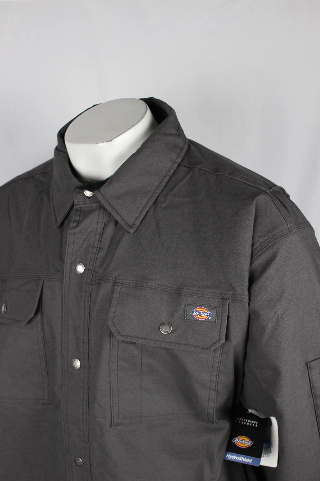 Dickies Men's NWT Flex Duck Snap Button Fleece Lined Jacket 4XL Gray - product detail image 4