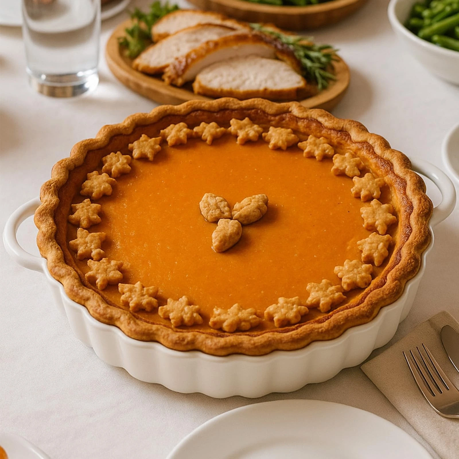 10×2in Deep Ceramic Pie Pan with Handles for Pie Quiche Tart Baking. Easy to ...