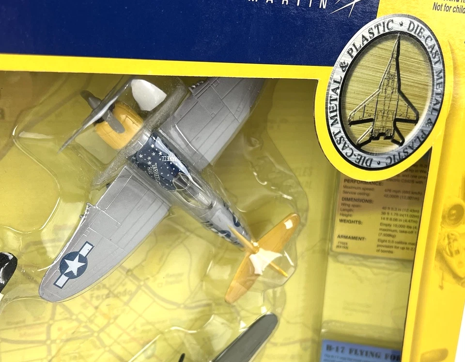 New Motor Max Sky Wings Lockheed Martin 1:100 Diecast Planes 4-Pack 76344 - Image 3 of 4