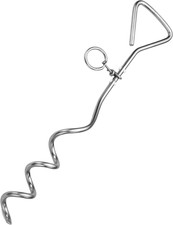 Dog Tie-Out Stake - Heavy Duty 16" Dog Stakes for Outside, Yard and Camping, Cor