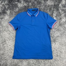 G/Fore Polo Shirt Adult Large Blue Essential Golf Performance Pique Stretch Mens