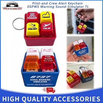 EGPWS Warning Sound Simulator Keychain Pilot Crew Alert Aviation Toy Keychain