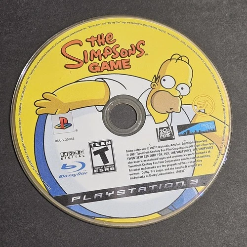 The Simpsons Game (Sony PlayStation 3, 2007) PS3 - DISC ONLY - SCRATCHED