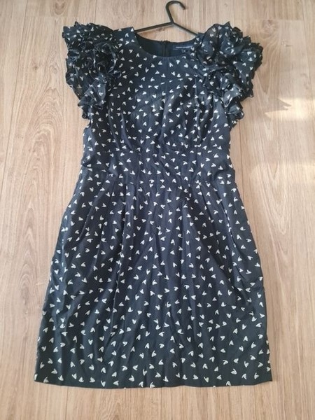 Women French Connection Dress Navy Wool 38