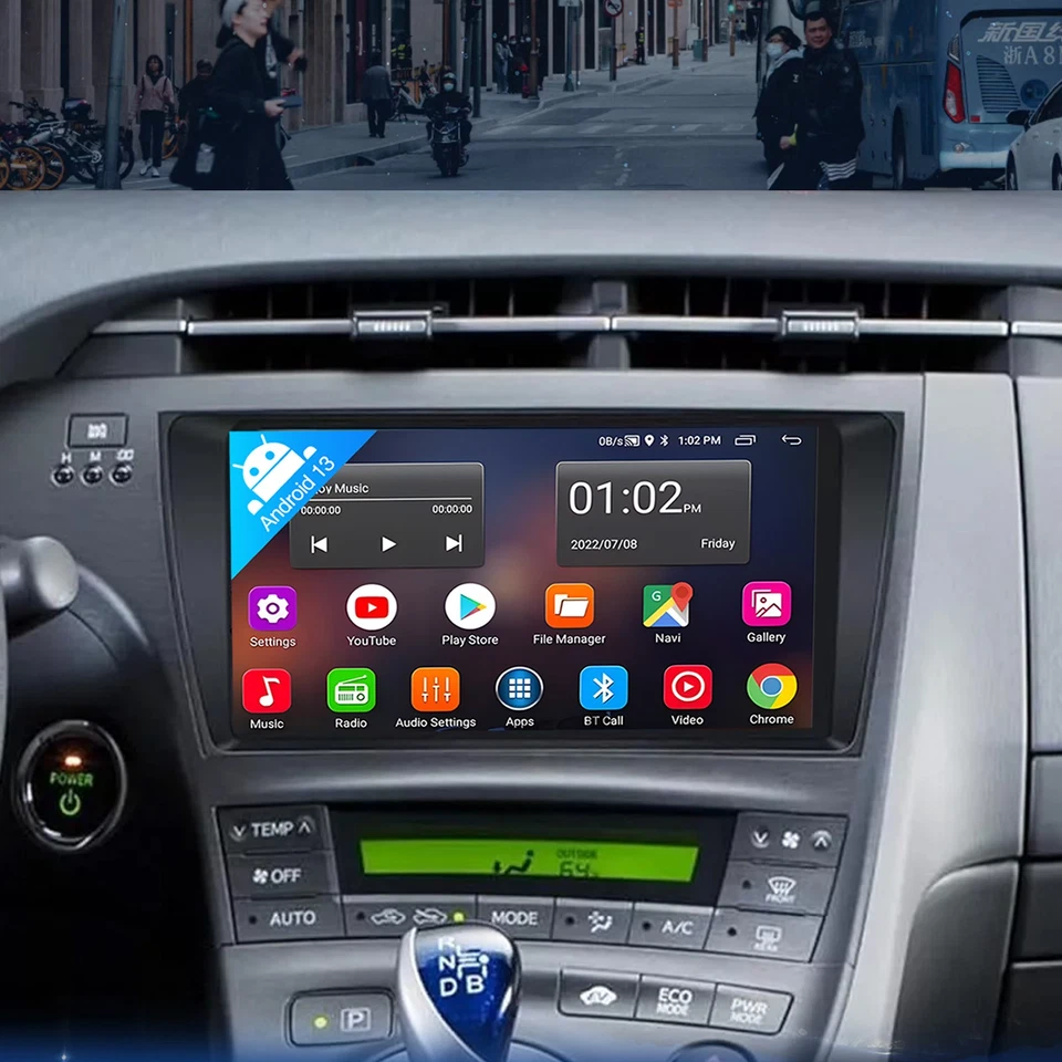 For Toyota Prius 2010-2015 Apple Carplay Car Stereo Radio Android 15 GPS Navi BT Foto 3 de 4