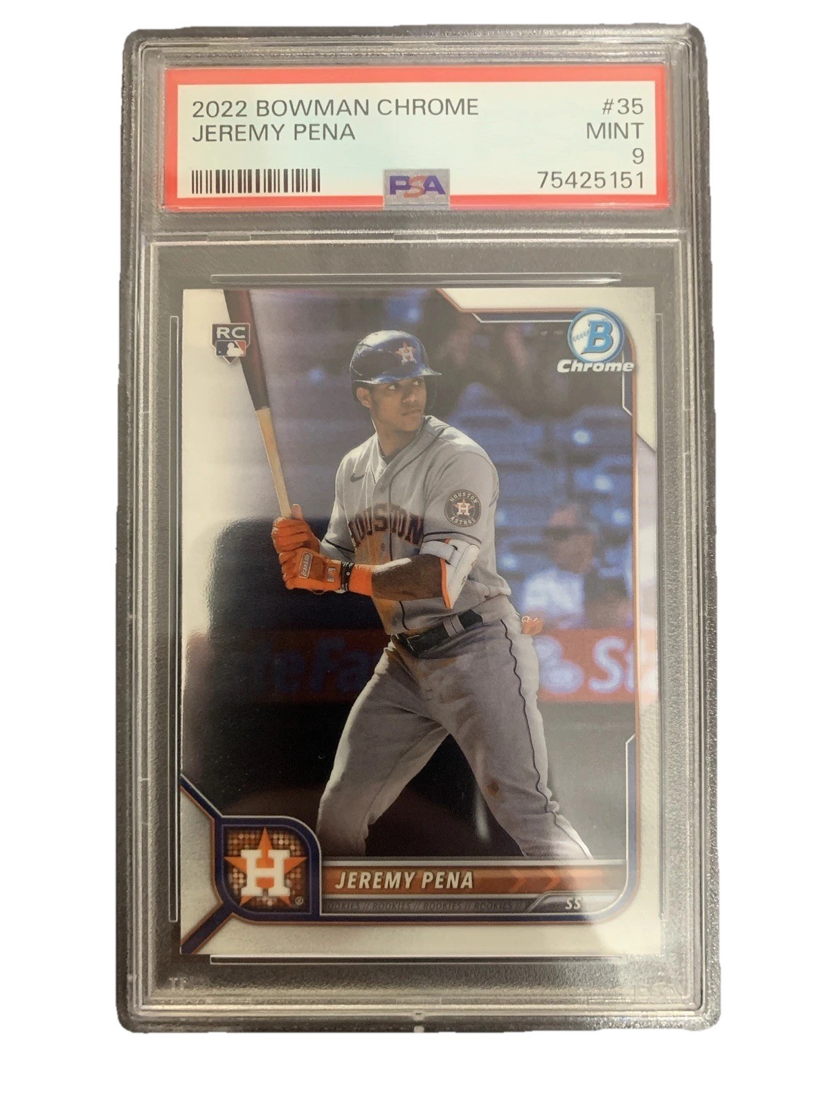 2022 Bowman Chrome - Jeremy Pena #35 (RC)