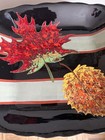 Handmade ELLEN REZNICK Pottery Autumn Leaves Design Rezware Platter 14”W x 11.5D — photo 4
