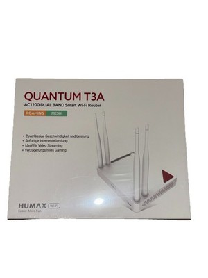 HUMAX Quantum T3A AC1200 Dual-Band WLAN Router - NEU & OVP - Mesh & Roaming