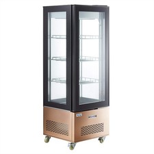 Copper 4-Sided Glass Refrigerated Display Case