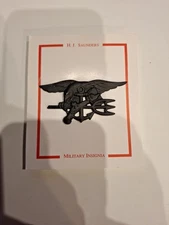 US-NAVY-SEAL-EAGLE-ANCHOR-TRIDENT-MINI-METAL-BADGE-INSIGNIA-BLACK H.J. SAUNDERS