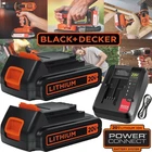 2PACK NEW 20V Lithium-ion Battery / Charger for BLACK DECKER 20 Volt LBXR20 LB20