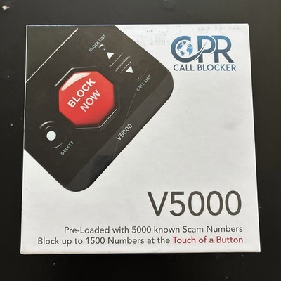 CPR V5000 Call Blocker for Landline Phone Block Robocalls Stop Spam Callers