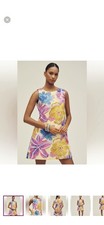NWOT FARM Rio x Anthropologie Sleeveless Mini Floral Shift Dress