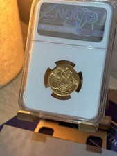 NGC Graded Mint State! 1916 Sydney Mint George V Gold Full Sovereign - Lustrous!