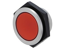 SMFL30022 Kontrollleuchte: LED flach rot &Oslash;30mm IP67 Verbinder &Oslash;LED: 34mm SIGNAL-
