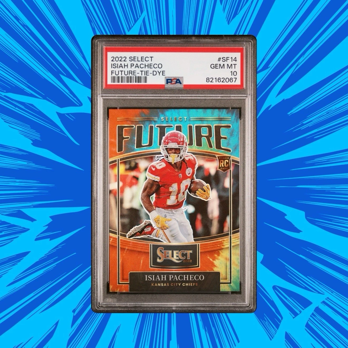 Isiah Pacheco Panini Select Select Future #SF14 Tie-Dye