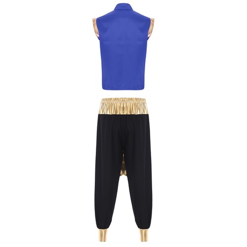 Mens Waistcoat Cosplay Arabian Elastic Waistband Vest Party And Pants Carnival - Picture 8 of 87