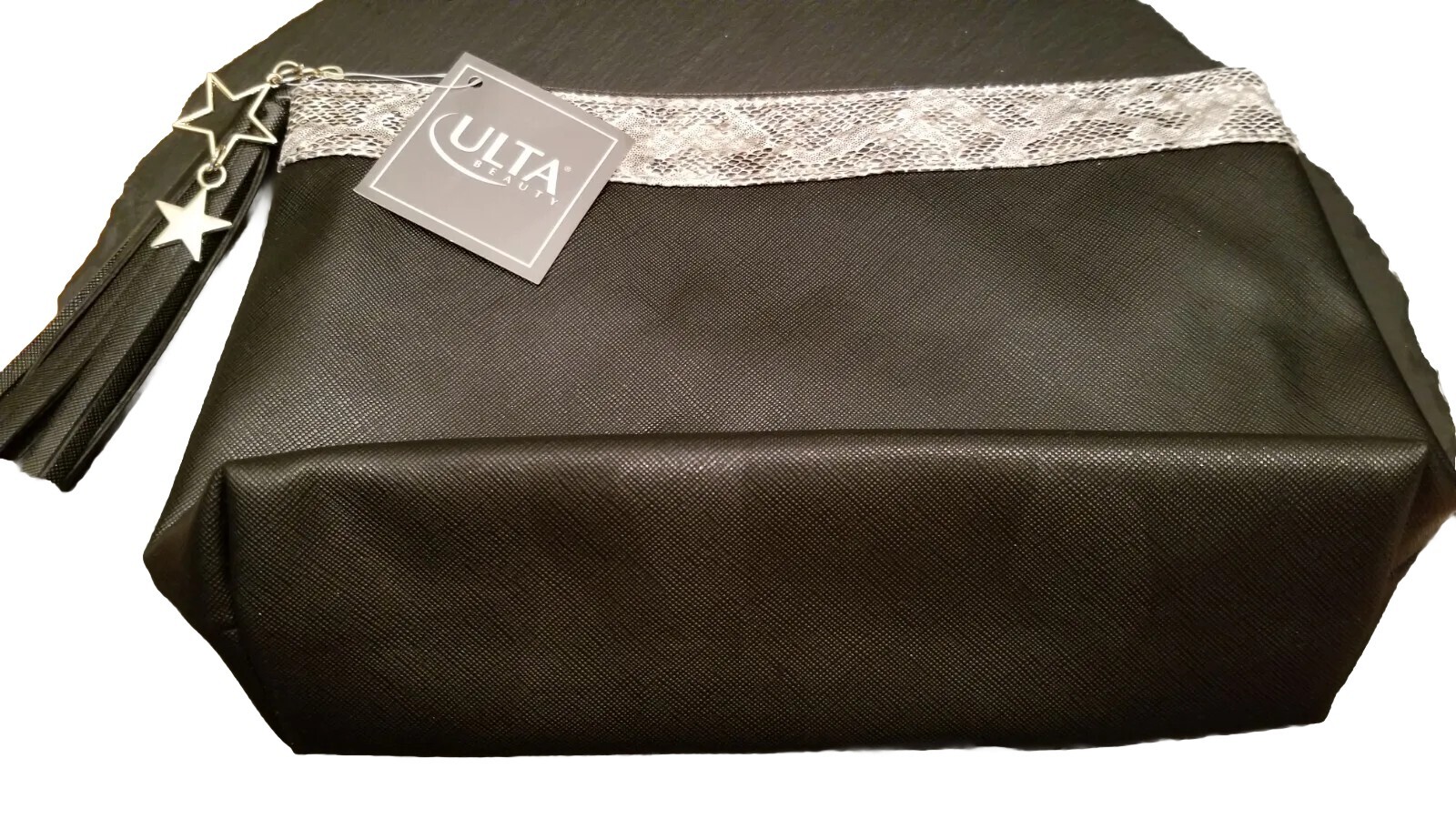 Black Faux Leather Makeup Bag by Ulta Beauty NWT-image