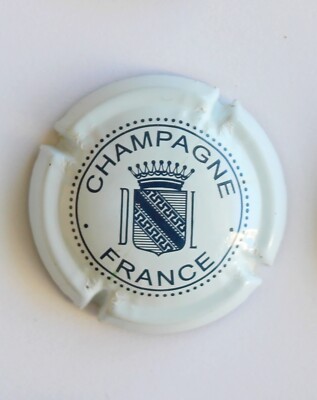 OLD MUZZLE PLATE, CHAMPAGNE CAPSULE - DUVAL LEROY WHITE & BLUE (2