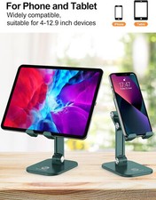 Universal Cell Phone Stand, Holder, Adjustable Height and Angle, 3 Colors