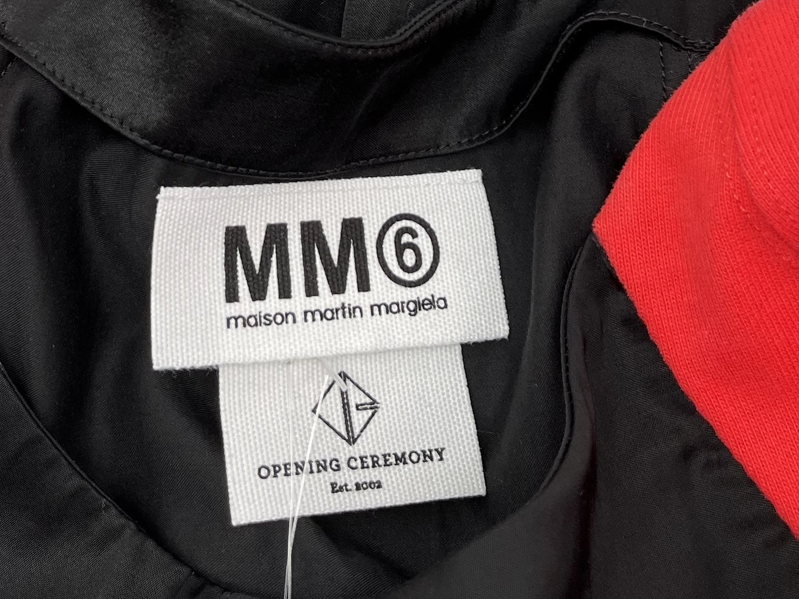 Abito MM6 Maison MargielaXOpening Cerimonia Rosso Nero Raso Felpa Tg 42