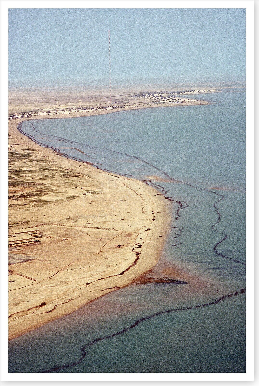 Fallaka Island Kuwait Oil Slick Operation Desert Storm 8 x 12 Photo