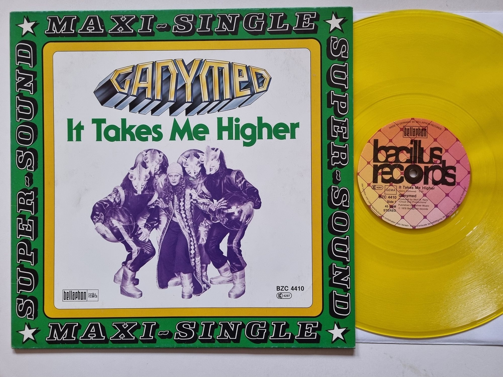 Ganymed - It Takes Me Higher 12'' Vinyl Maxi Germany YELLOW VINYL