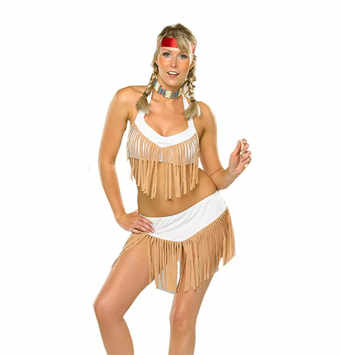 Womens Sexy Indian Squaw Costume Native American Fancy Dress Pocahontas  Costume