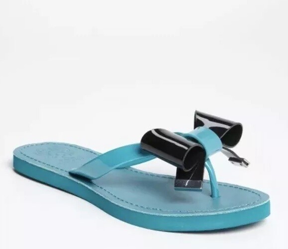 Vince Camuto FYNN Women's Teal/Black Synthetic Flip Flop ~ Size:7 | eBay