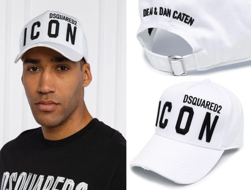 Dsquared2 Icon Baseball Cap White Black Bnwt - Photo 3/12